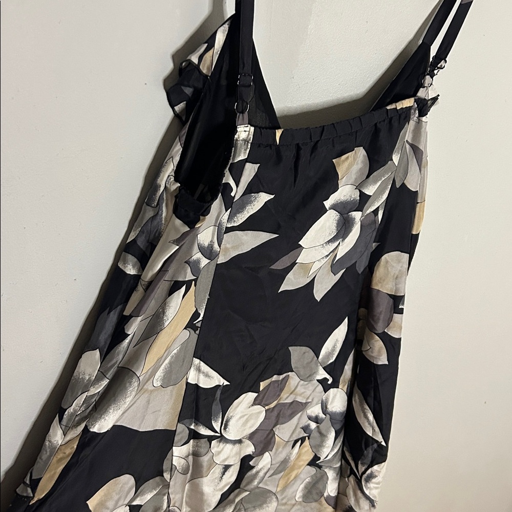 Old Navy Women's Plus Black and Gray 100% Silk Dress Dress - Picture 6 of 8